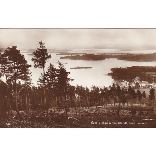 Real Photo Luss Village & The Islands, Loch Lomand Argyllshire Postcard ARL72034