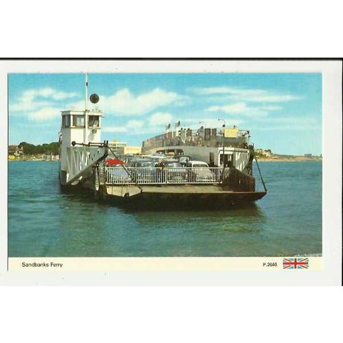 Bournemouth-Swanage Motor Road Co. SANDBANKS FERRY Postcard by Dennis (P.2646)