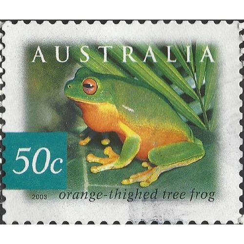 AUSTRALIA, AMPHIBIAN, Orange-thighed Tree Frog, green 2003, 50c, #4