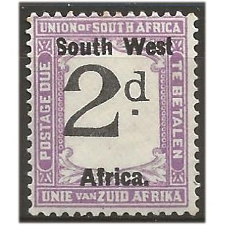 South West Africa 1923 D9 2d Black & Violet Postage Due (English) Mtd Mint. .. .