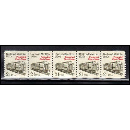 2265 21c Mail Car Very Fine MNH Dry Gum PNC 1/5 X1209