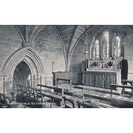 Lichfield St Chaos Church Holy Chapel Interior Antique Postcard