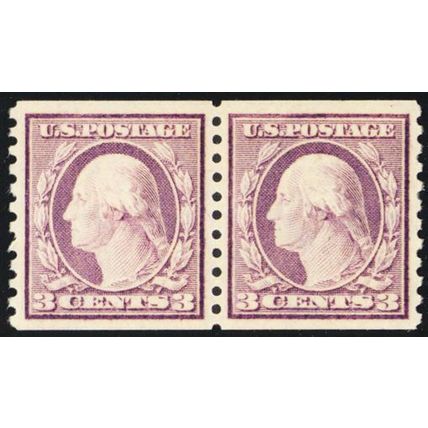 493, Mint NH XF/Superb 3¢ Coil Pair - PSE Graded 95 * Stuart Katz