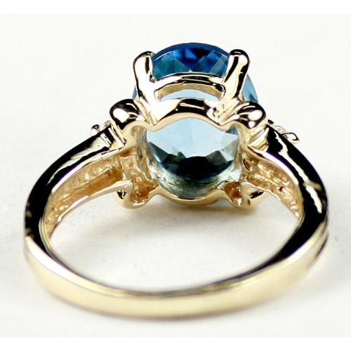 Swiss Blue Topaz, 10KY Gold Ring, R136