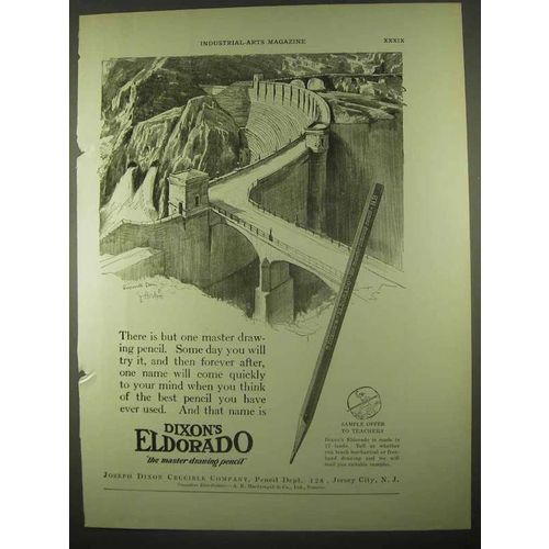1922 Dixon's Eldorado Pencil Ad - There is But One