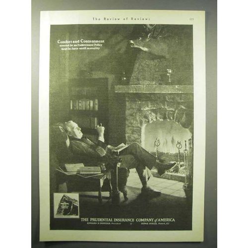 1930 Prudential Insurance Ad - Comfort and Contentment
