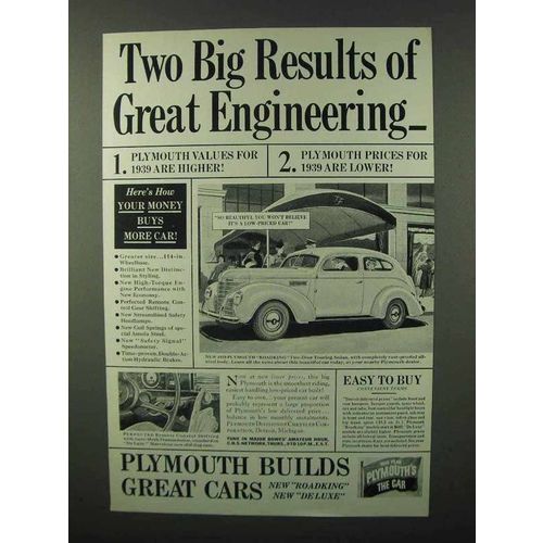 1939 Plymouth Roadking Two-Door Touring Sedan Ad