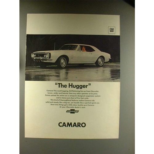 1967 Chevy Camaro Sport Coupe Car Ad - The Hugger