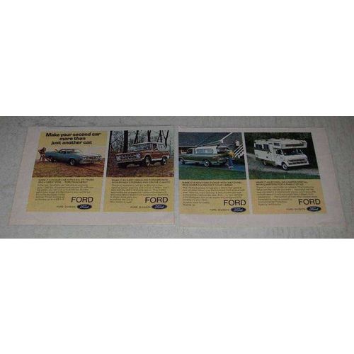 1973 Ford Ranchero, Bronco, Pickup, Econoline Camper Ad