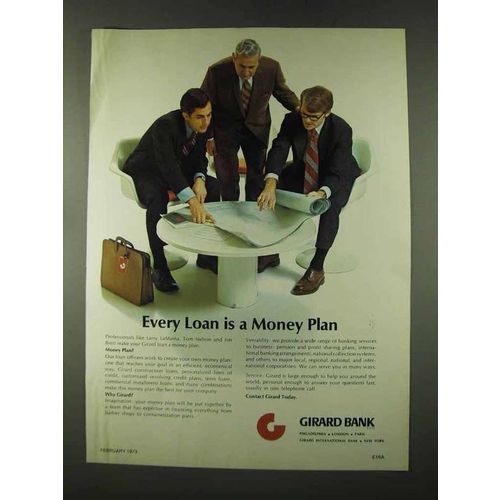 1973 Girard Bank Ad - Every Loan is a Money Plan