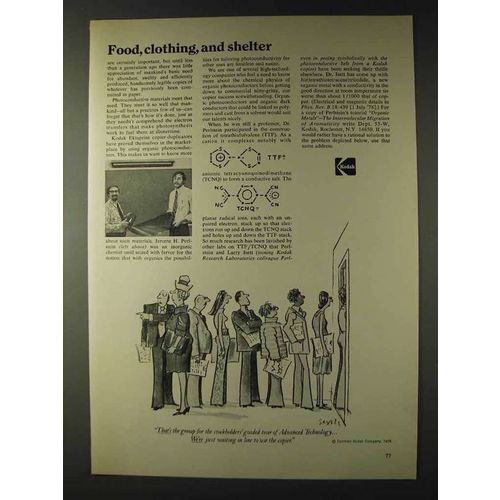 1979 Eastman Kodak Ad - Food, Clothing and Shelter