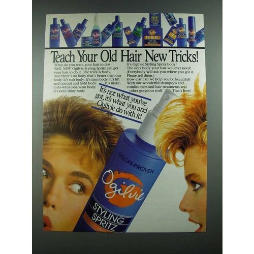 1988 Ogilvie Styling Spritz Ad - Teach Your Old Hair New Tricks