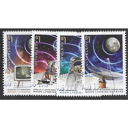 AUS 2019 (SET) 'MOONLANDING 50 YEARS' (4v) FINE USED (EBID64-705)