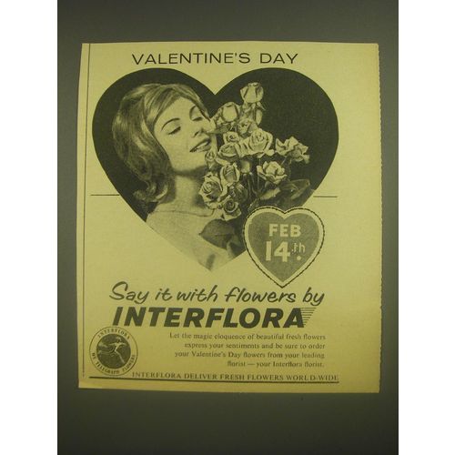 1962 Interflora Flower Delivery Ad - Valentine's Day