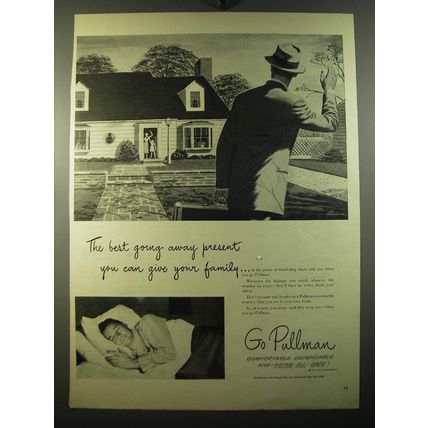 1950 Pullman Trains Ad - The best going away present you can give your family