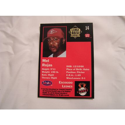 Mel Rojas 1993 Lime Rock Winter League GOLD NO. 14
