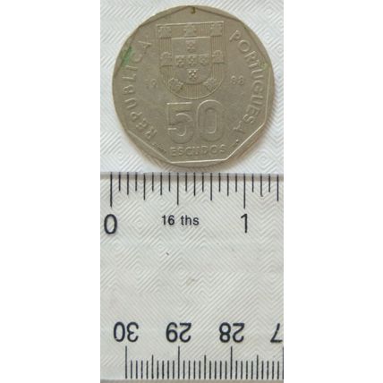 1989 Portugal 50 escudos coin