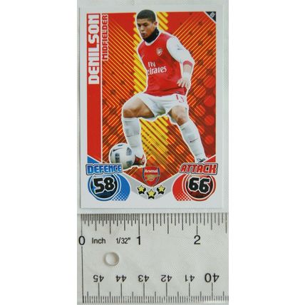 2010/11 Topps Match Attax Trading Card U5 Denilson, Arsenal