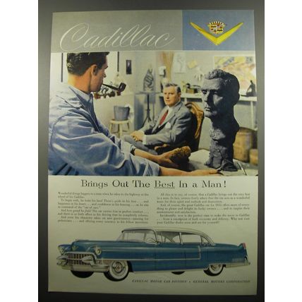 1955 Cadillac Cars Ad - Brings out the best in a man