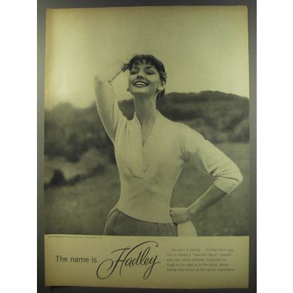 1956 Hadley Cashmere Sweaters Advertisement