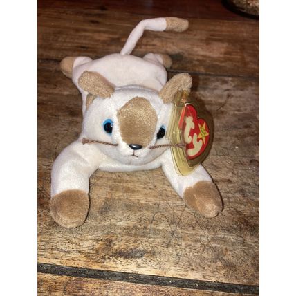 Ty Beanie Babies Snip Cat 1996 *RARE, ERRORS* (Excellent Retired Tan Brown Baby)