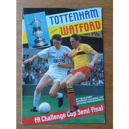 1987 FA Cup Semi Final Programme & Ticket – Tottenham / Spurs vs Watford