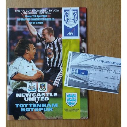 1999 FA Cup Semi Final Programme & Ticket – Newcastle Utd v Tottenham / Spurs