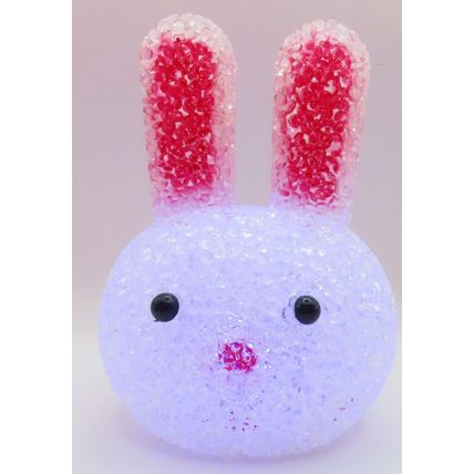 Wascally Wabbit Ornament White Plastic 10.5 CM Gift Home Decor Rabbit Fun Bunny