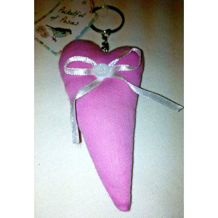 Shabby & Chic Heart Shaped Keyring