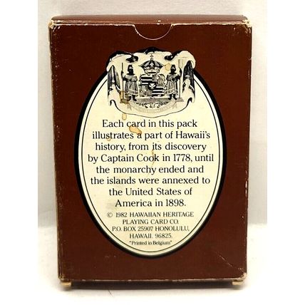 1982 Hawaiian Heritage Playing Cards w/ Jokers Hawaii Historical Images Complete