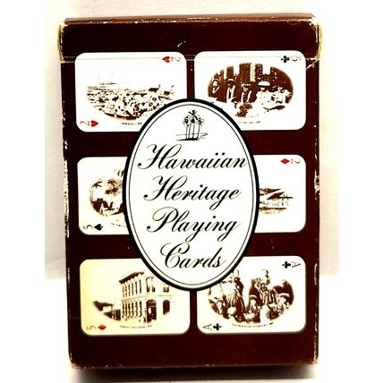 1982 Hawaiian Heritage Playing Cards w/ Jokers Hawaii Historical Images Complete