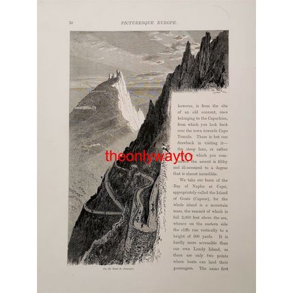 Amalfi, Italy (More, Reverse), Book Illustration (Print), c1875