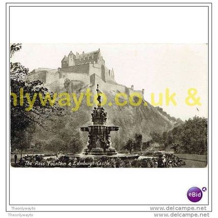 ROSS FOUNTAIN & EDINBURGH CASTLE (), SCOTLAND, Postcard
