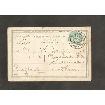 Genealogy Postcard Mr W Joseph 67 Beulah Road Walthamstow London 1903