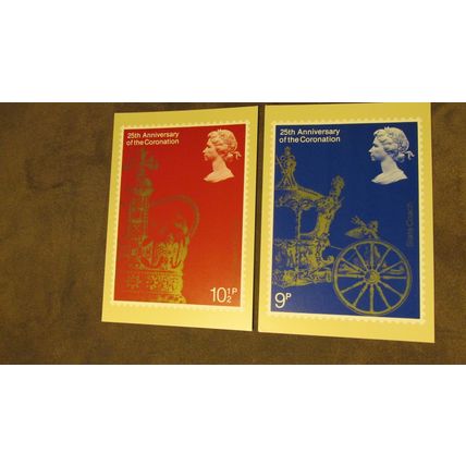 1978 GB PHQ Postcard covers set - Queen Elizabeth Coronation Anniversary - PHQ29