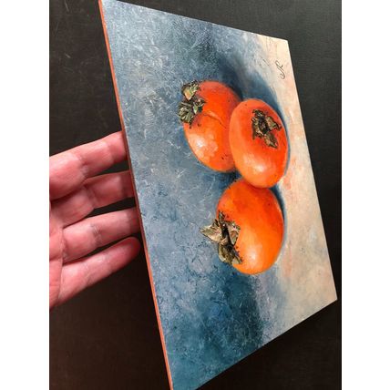 Still Life Fruits Oil Painting Persimmon Painting