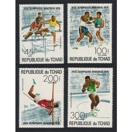 Chad Boxing Hurdles Olympic Games Montreal 4v 1976 MNH SG#448-451