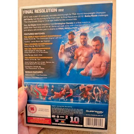 TNA WRESTLING Final Resolution 2012 DVD Impact AJ Styles Jeff Hardy WWE AEW NXT