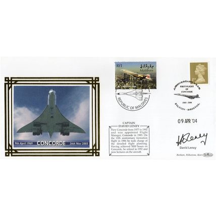 Captain David Leney Concorde Pilot 2004 Hand Signed FDC