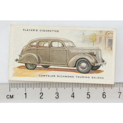 1937 Players Motor Cars 2nd series No. 12 Chrysler Richmond Touring Saloon