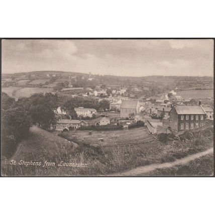 St Stephens from Launceston, Cornwall, 1908 - Frith's Postcard