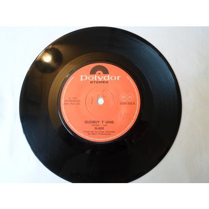 7"1972 SLADE.GOODBUY T' JANE ,2058312, I WON'T LET IT 'APPEN AGEN. EXCELLENT