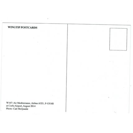 AIRBUS A321 AIRCRAFT AIR MEDITERRANNEE CARD NO W167