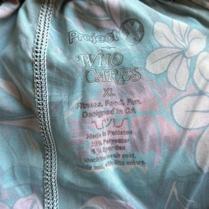 Project X Who Cares Hawaiian Tropical Mens Shorts XL Beach Swim Trunks