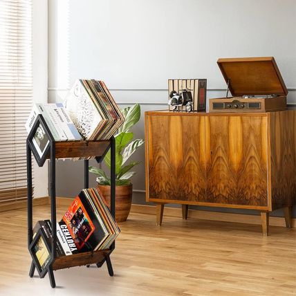 Hadulcet Vinyl Record Holder, LP Storage Shelf, Record Storage Rack for Albums,
