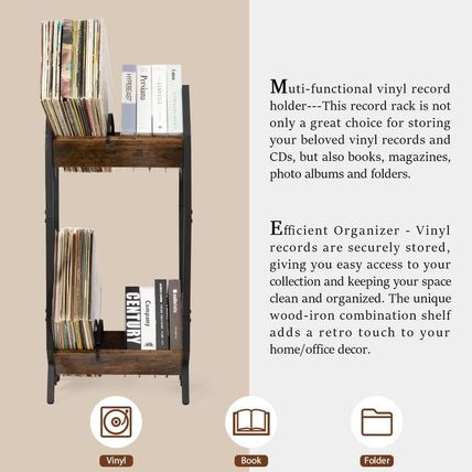 Hadulcet Vinyl Record Holder, LP Storage Shelf, Record Storage Rack for Albums,