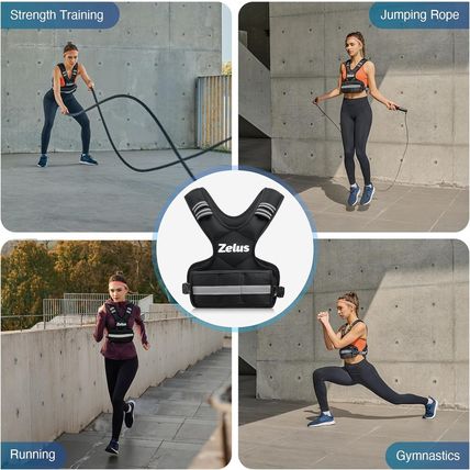 ZELUS Weighted Vest for Men and Women | 4-10Lb/11-20Lb/20-32Lb Vest with 6 Irons
