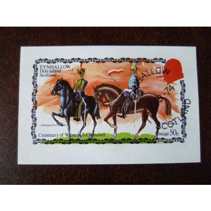 1974 Eynhallow Scotland Winston Churchill 5Op used local stamp Holy Island