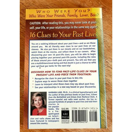 16 Clues to your past lives ! Barbara Lane. A.R.E. Publications 1999 Paperback.