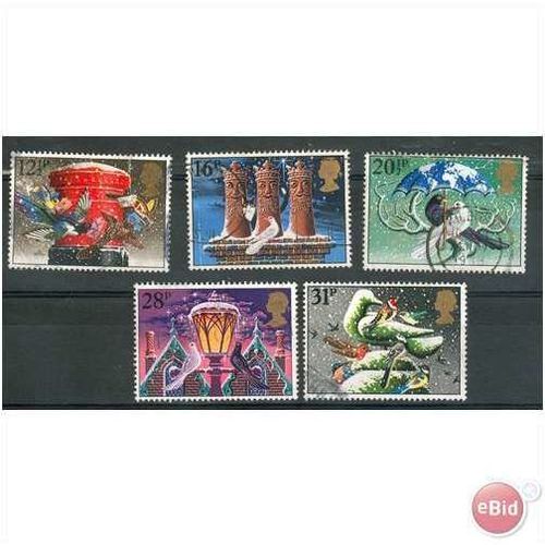 GB stamps 1983 used set - SG 1231-1235 - Christmas